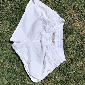 White lululemon shorts